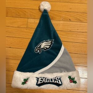 EUC Philadelphia Eagles Holiday Santa Hat - Unisex (OS) Midnight Green - Unworn